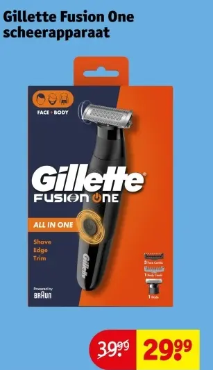 Aanbieding: Gillette Fusion One scheerapparaat