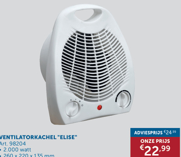 Aanbieding: VENTILATORKACHEL "ELISE"