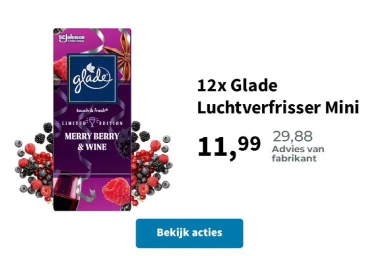 Promotie: Glade Luchtverfrisser Mini