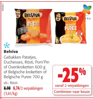 Promotie: Gebakken Patatjes, Duchesses, Rösti, Pom'Pin