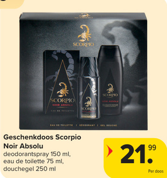 Aanbieding: Geschenkdoos Scorpio Noir Absolu