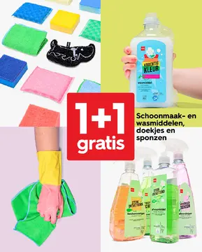 Aanbieding: Schoonmaak- en wasmiddelen, doekjes en sponze