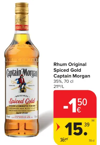 Offre: Rhum Original Spiced Gold