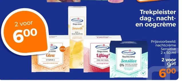 Aanbieding: Trekpleister dag-, nacht- en oogcrème