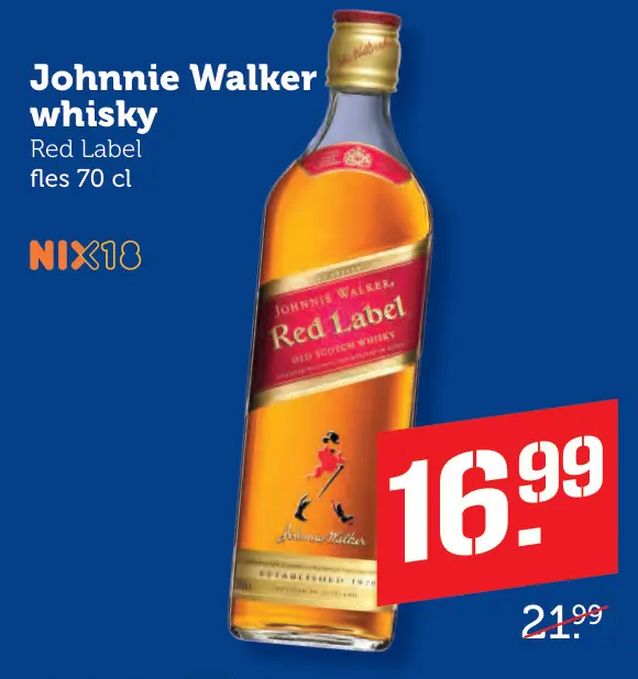 Aanbieding: Johnnie Walker whisky Red Label