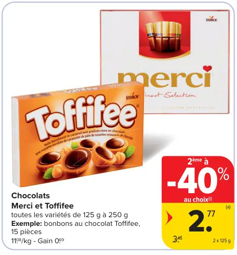 Offre: Chocolats