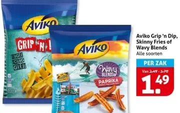 Aanbieding: Aviko Grip 'n Dip, Skinny Fries of Wavy Blends