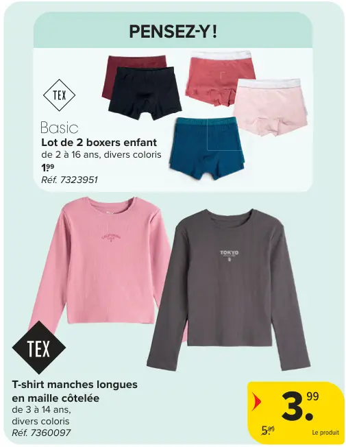 Offre: T-shirt manches longues en maille côtelée