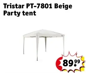 Aanbieding: Tristar PT-7801 Beige Party tent