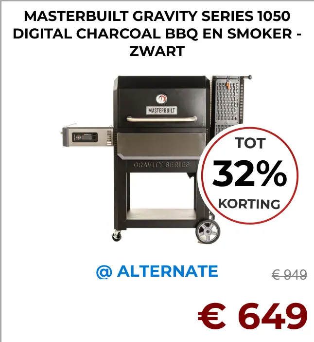 Aanbieding: Gravity series 1050 digital charcoal bbq en s