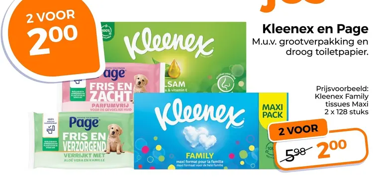 Aanbieding: Kleenex en Page