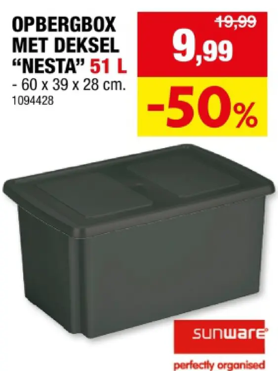 Promotie: Opbergbox met deksel "nesta"