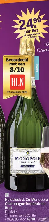 Promotie: Heidsieck & Co Monopole Champagne Impératrice