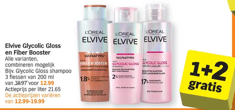 Promotie: Elvive Glycolic Gloss en Fiber Booster