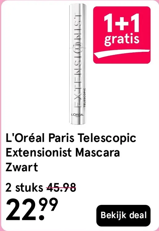 Aanbieding: Telescopic Extensionist Mascara Zwart