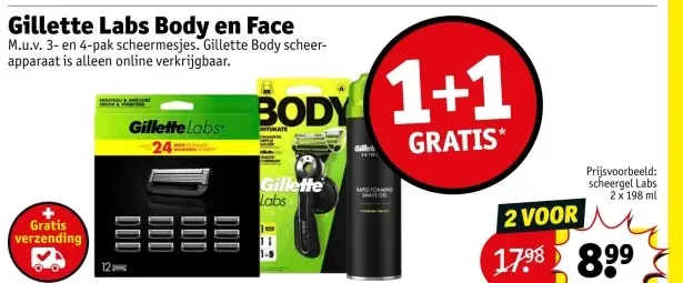 Aanbieding: Gillette Labs Body en Face