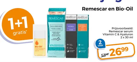 Aanbieding: Remescar en Bio-Oil 