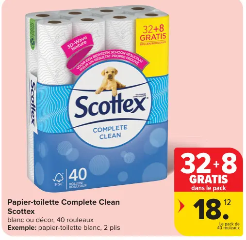 Offre: Papier-toilette Complete Clean