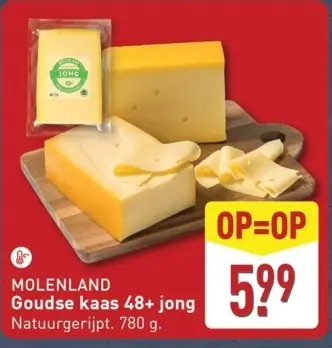Aanbieding: MOLENLAND Goudse kaas 48+ jong