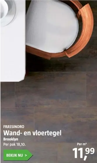Aanbieding: Wand- en vloertegel Brooklyn