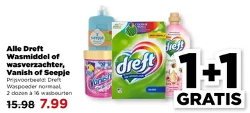 Aanbieding: Alle Dreft Wasmiddel of wasverzachter, Vanish of Seepje