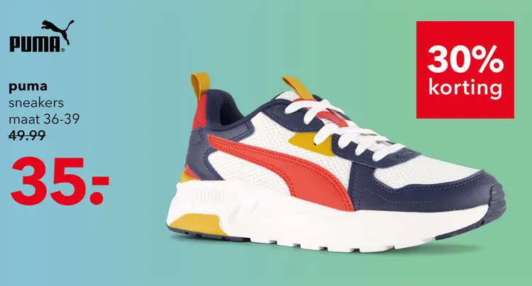 Aanbieding: Puma Trinity Lite kinder sneakers blauw rood