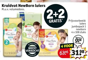 Aanbieding: Kruidvat NewBorn luiers