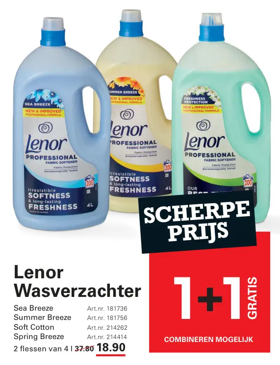 Aanbieding: Lenor Wasverzachter