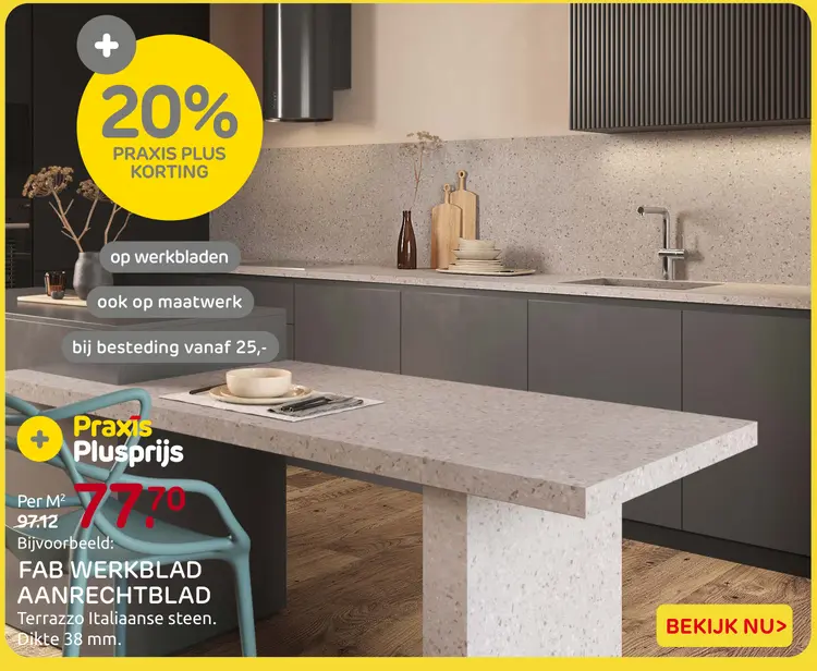Aanbieding: Fab werkblad aanrechtblad