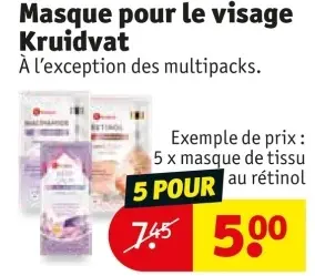 Offre: Masque pour le visage