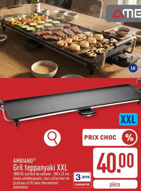 Offre: Gril teppanyaki XXL