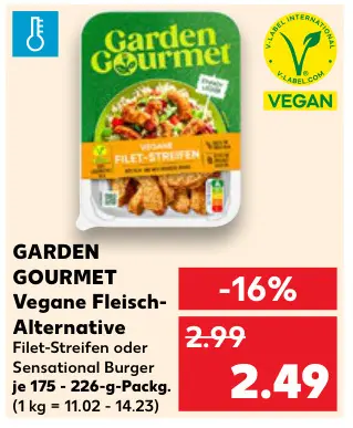 Aanbieding: Vegane Fleisch-Alternative Filet-Streifen ode