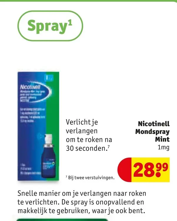 Aanbieding: Nicotinell Mondspray Mint