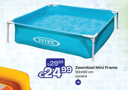Promotie: Intex Zwembad Mini Frame L 122 x B 122 cm
