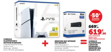 Offre: Console PLAYSTATION 5 edition standard + memo