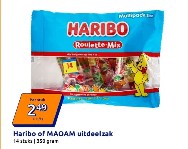 Aanbieding: Haribo of MAOAM uitdeelzak