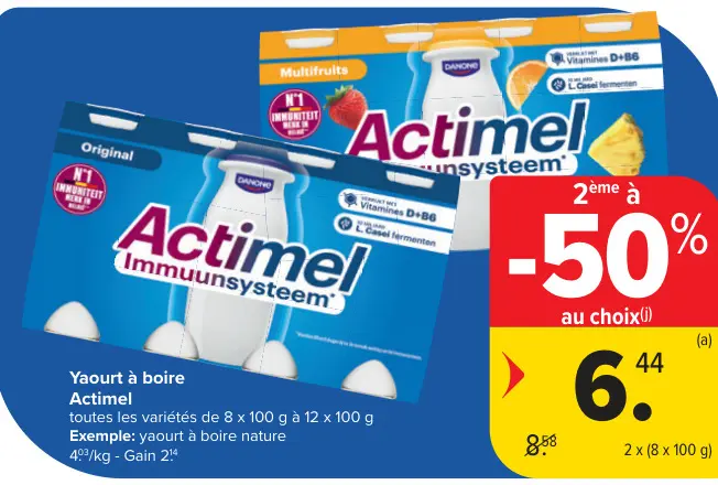 Offre: Yaourt à boire Actimel