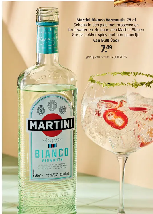 Aanbieding: Martini Bianco Vermouth