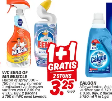 Aanbieding: Wc eend of MR MUSCLE