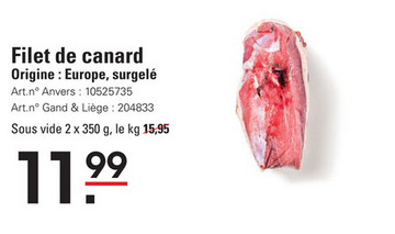 Offre: Filet de canard