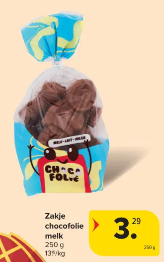Aanbieding: Zakje chocofolie