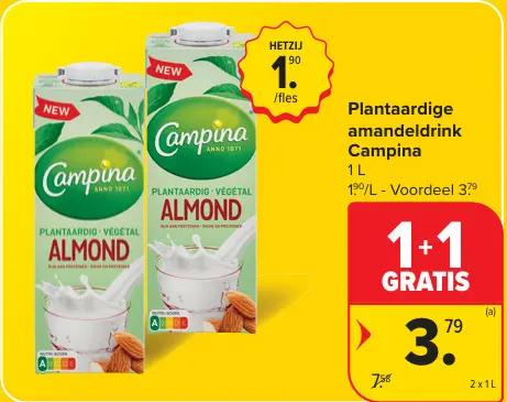 Promotie: Plantaardige amandeldrink