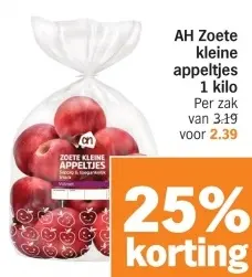 Aanbieding: AH Zoete kleine appeltjes 1 kilo