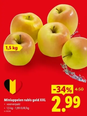 Promotie: Miniappelen rubis gold XXL