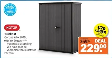Aanbieding: Tuinkast Cortina Alto 1400L