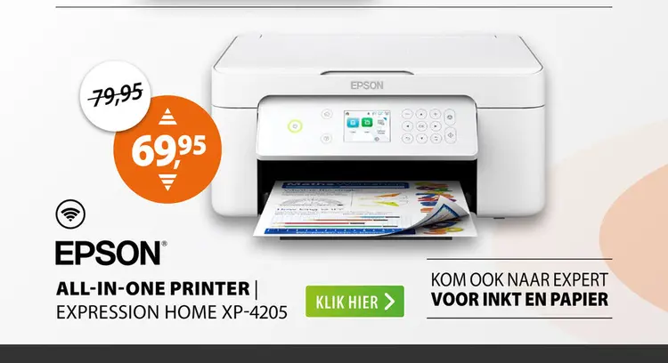 Aanbieding: Epson Expression Home XP-4205 Wit