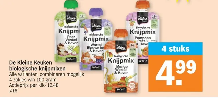 Promotie: De Kleine Keuken Biologische knijpmixen