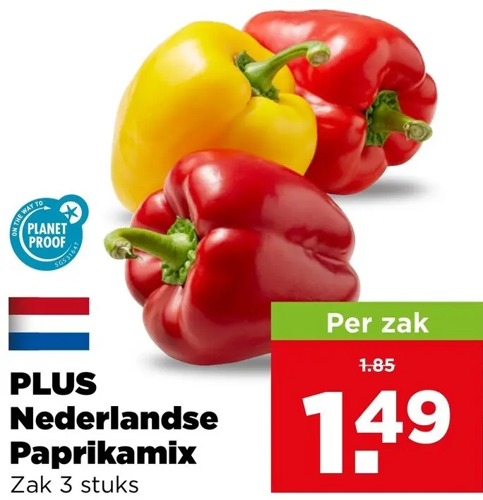 Aanbieding: PLUS Nederlandse Paprikamix