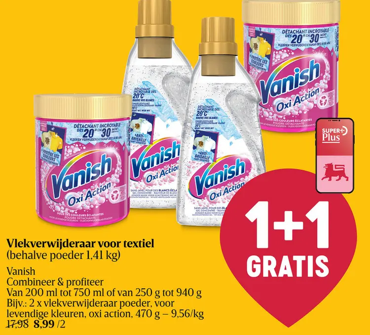 Promotie: Vlekverwijderaar voor textiel (behalve poeder