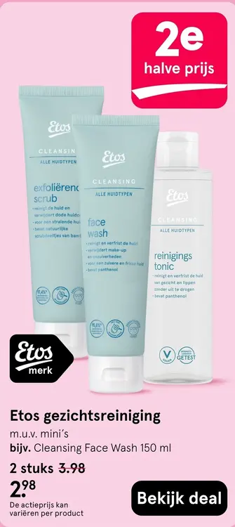 Aanbieding: Etos gezichtsreiniging